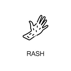 Rash flat icon or logo for web design
