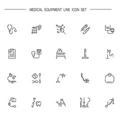 Medical equipment icon set