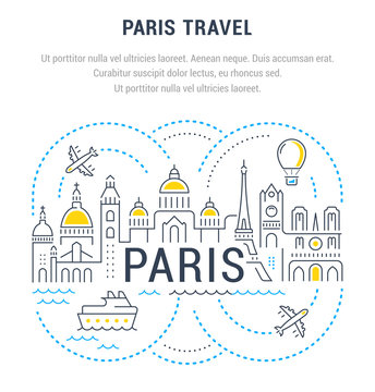 Website Banner and Landing Page Paris Travel