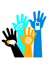 Obraz premium iletişim ve eller