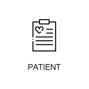 Patient card flat icon or logo for web design