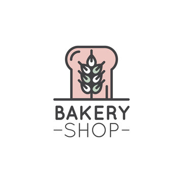 Vector Icon Style Simple Logo Illustration for Bakery Shop or Market