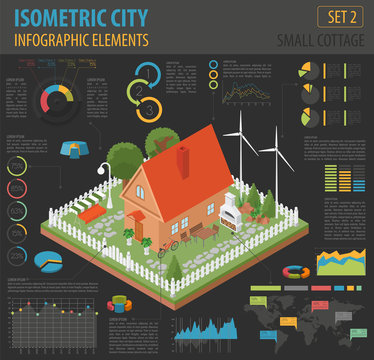 Isometric city map elements_4