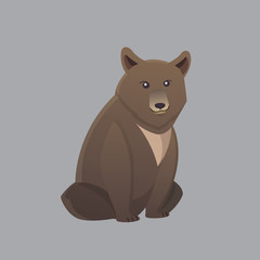 cute bear vector illustration Grizzly