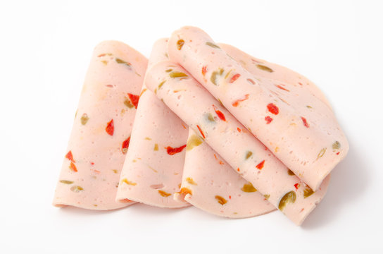 Schinkenwurst mit Paprika