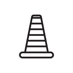 cone barrier icon illustration