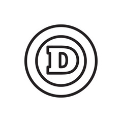 d letter icon illustration