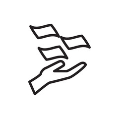 Obraz premium money on hand icon illustration