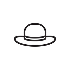 woman hat icon illustration