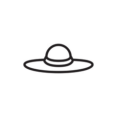 woman hat icon illustration