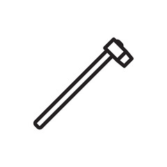 garden hammer icon illustration