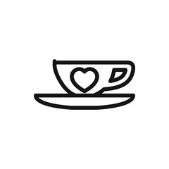 cup with heart icon illustration