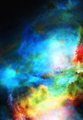 Cosmic space and stars, color cosmic abstract background.