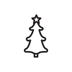 christmas tree icon illustration