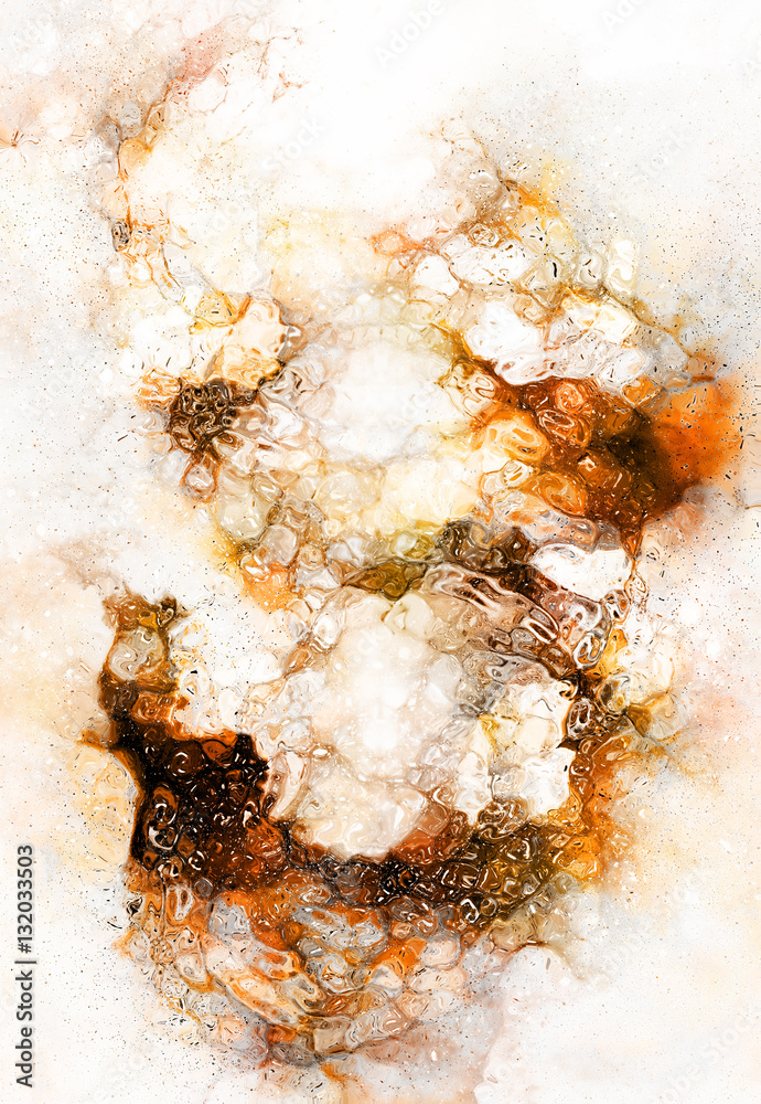 Poster cosmic space and stars, color cosmic abstract background. fire effect in space.