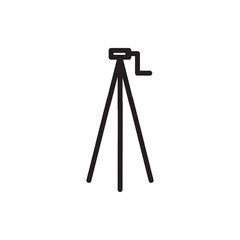 camera tripod icon illustration