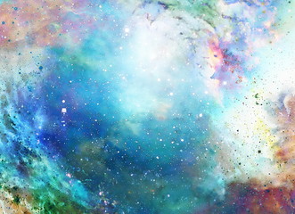 Cosmic space and stars, color cosmic abstract background.