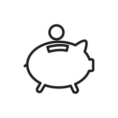 piggy bank icon illustration