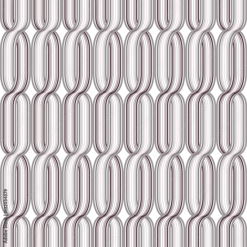 Fototapete seamless black and white abstract retro pattern with intersected