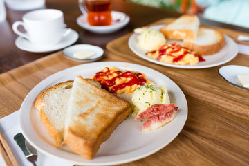 Fried egg and toast