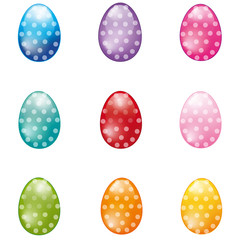 colored Easter eggs icons