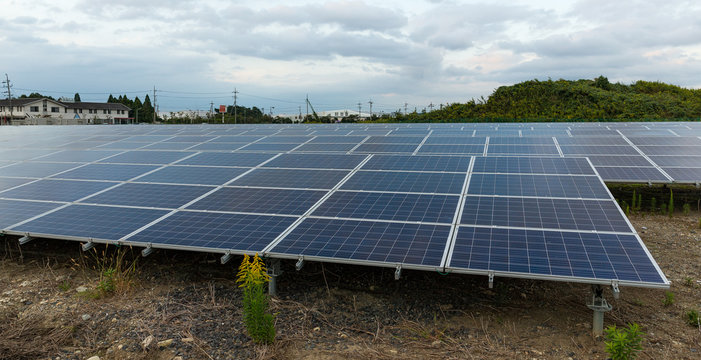 Solar power panel station