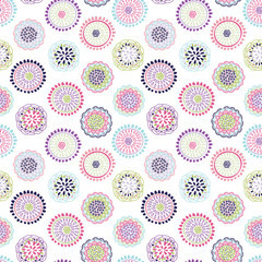 Colorful vector floral pattern