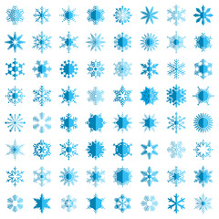 Snowflake simple icon isolated on white background