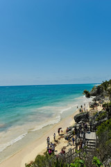 Beach of Tulum remains (vertical)