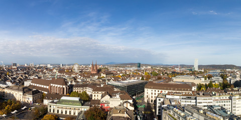 Obraz premium Skyline view of Basel, Switzerland