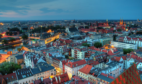 Wrocław wieczorna panorama miasta © Patryk Michalski