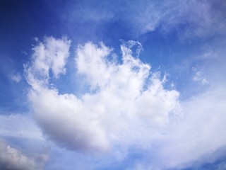 The blue sky texture wallpaper. Natural background wallpaper.