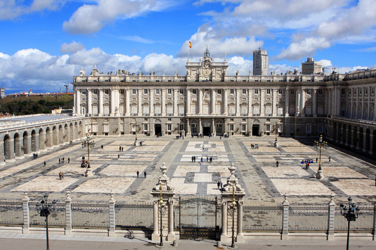 The Royal Palace of Madrid, the official residence of the Spanish Royal Family, used for state ceremonies