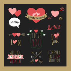 Valentine's day card vecotr ilustration