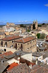Fototapeta na wymiar View of the red Toledo roofs, Spain