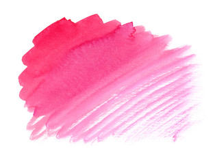 Bright pink watercolor paint gradient on clean white background © tina bits