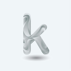 k logo letter typography for brand and company identity