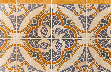 Background of several rectangles formed by tiles