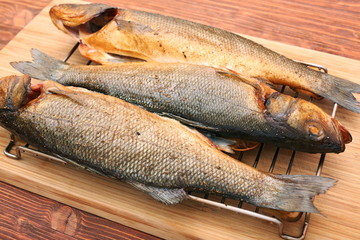 Smoked sea bass