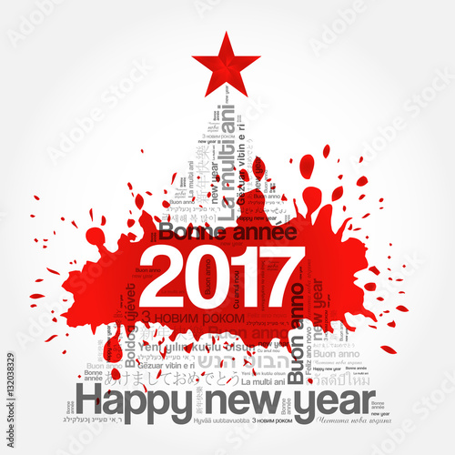 2017 Hy New Year In Diffe Languages Celebration Word Cloud 2017 Hy New Year In Diffe Languages Celebration Word Cloud Greeting Card The Shape