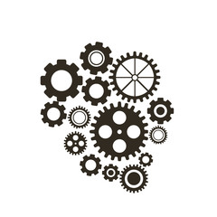 Settings icon vector symbol. 