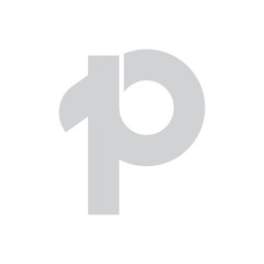 p logo letter typography for brand and company identity