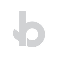 b logo letter typography for brand and company identity