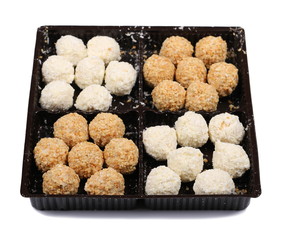 chocolates box isolated on white background