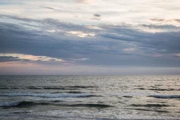 The sea and sky sharing the day