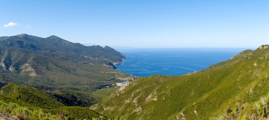 Fototapeta na wymiar Cap Corse, the mediterranean coast.