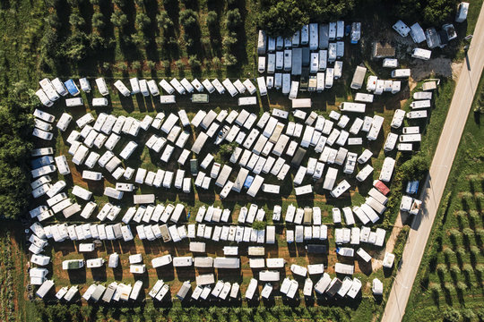 Camping Lanterna Croatia Aerial Drone Photo