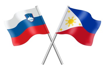 Flags. Slovenia and Philippines 
