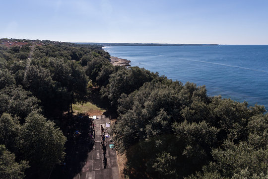 Holiday in Lanterna Croatia Aerial Drone Photo