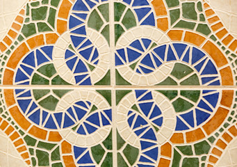 Background of four rectangles formed by tiles